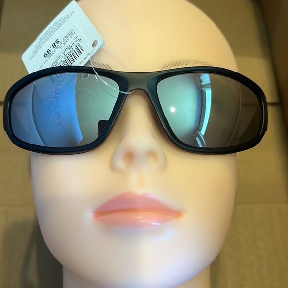 Mirrored Biker Sunglasses Black 100% UVA UVB Protection - Picture 3 of 9